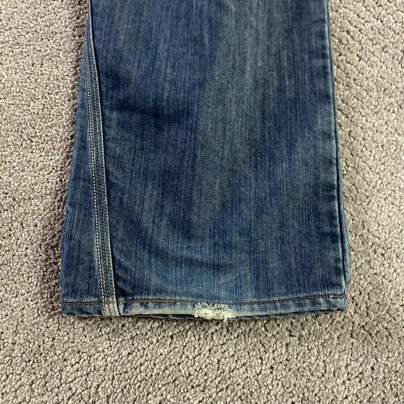Levi's 514 Slim Straight Jeans Men's 34 x 30 Actual 35 x 31 Soiled Distressed - Picture 5 of 15